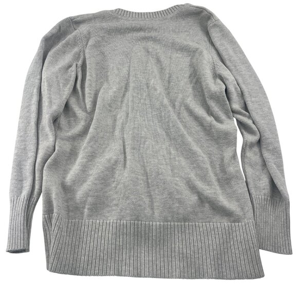 Isaac Mizrahi Live Essentials Womens Xl Gray Cotton Rayon Cardigan Sweater - Picture 5 of 5